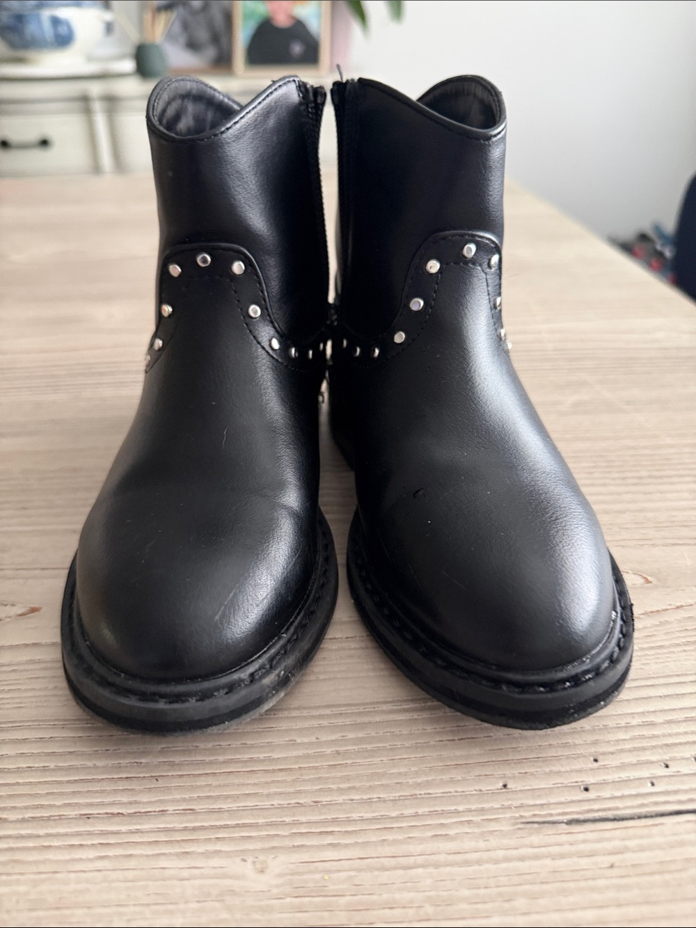 Nordstrom Black Girls' Studded Zip Ankle Boots
